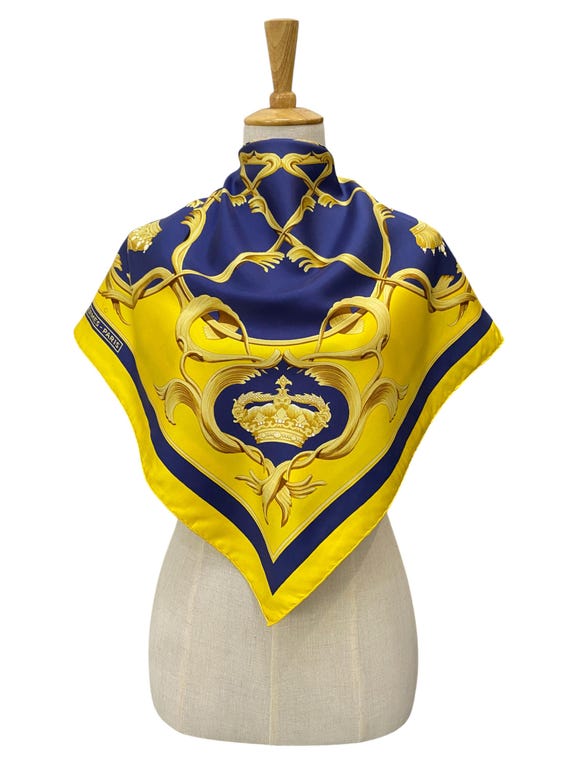 Vintage Hermes Couronnes Silk Scarf Hermes Silk Scarf Vintage