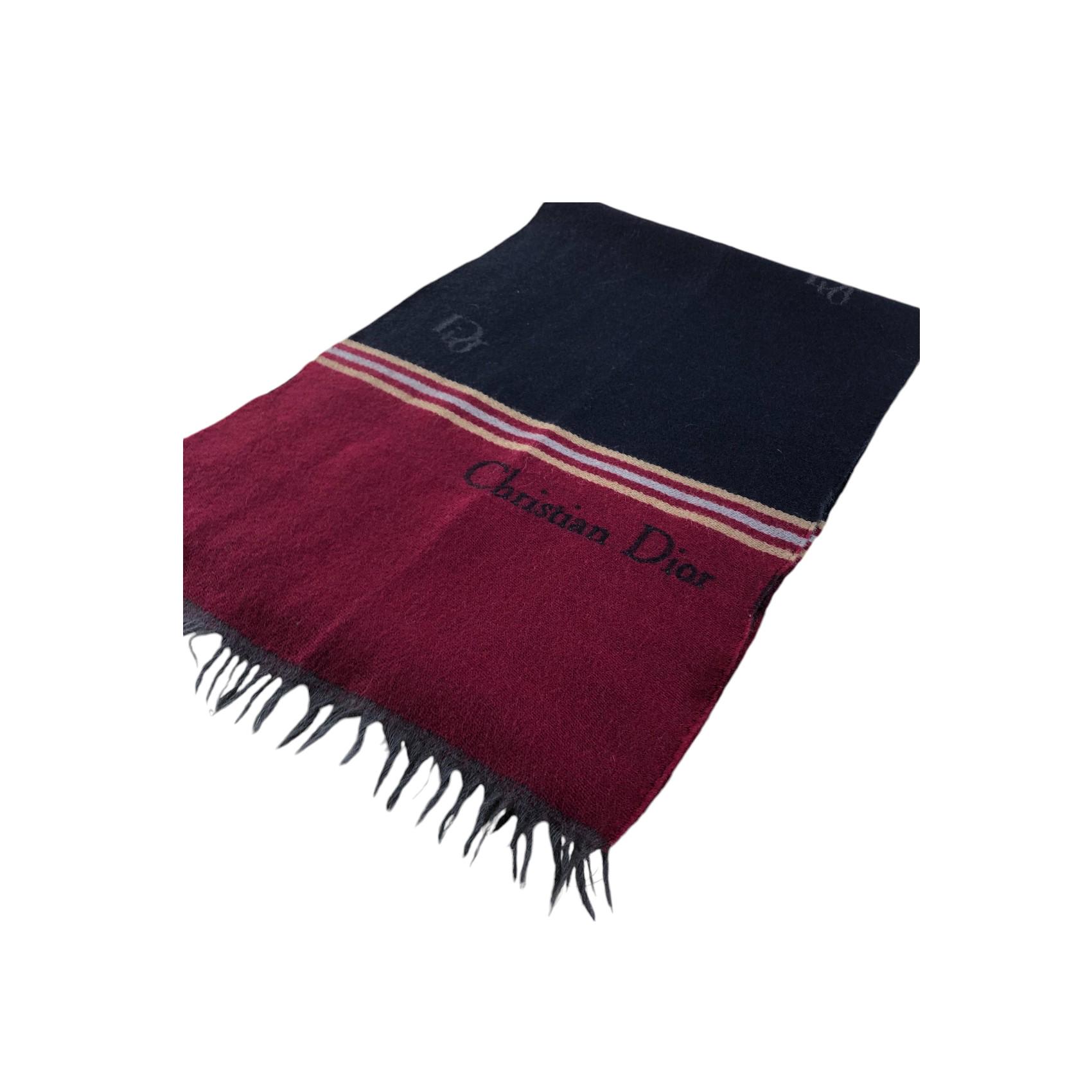 Christian Dior Scarf Muffler Vintage Dior Wool Scarves Dior Unisex