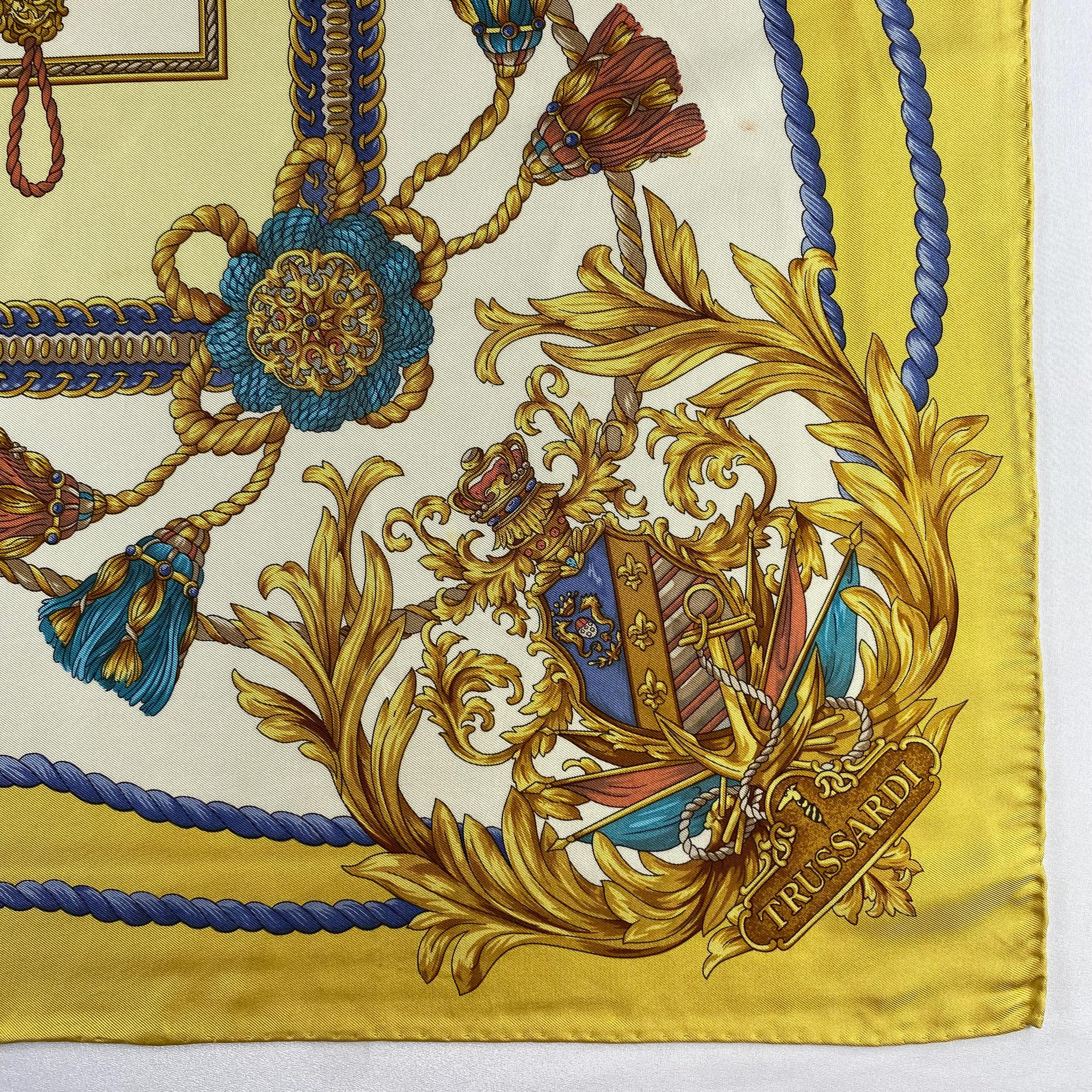 Vintage Trussardi Silk Scarf Trussardi Silk Muffler Vintage Silk