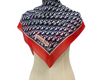 Vintage Christian Dior Trotter Silk Scarf Christian Dior Oblique