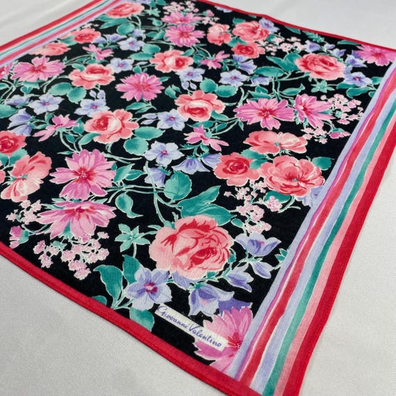 Vintage Giovanni Valentino Handkerchief, Cotton Bandana, Vintage