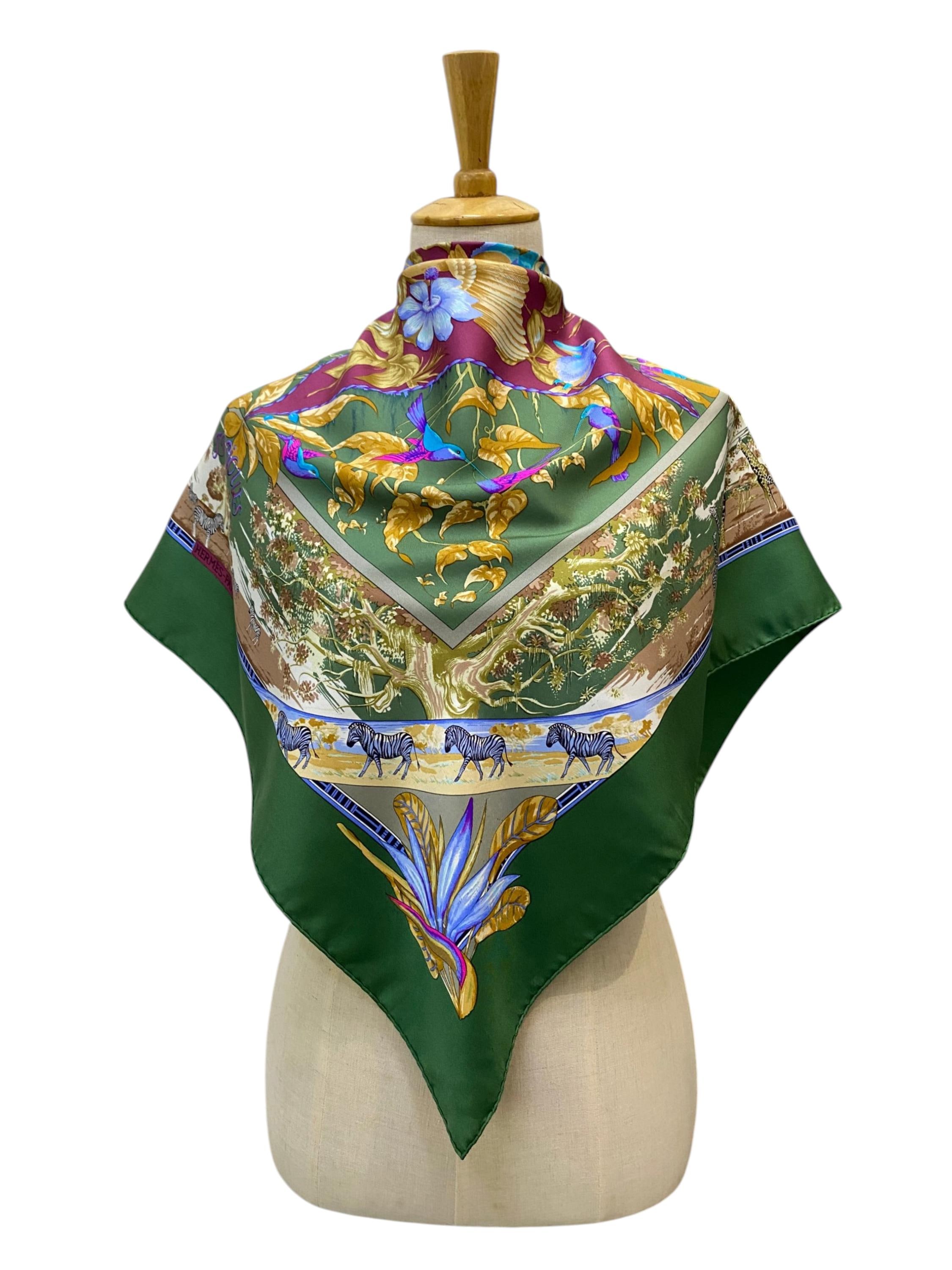 ✨良品 HERMES エルメス ヴィンテージ スカーフ COLS-VERTS Hermes Vintage Scarf - Etsy Canada