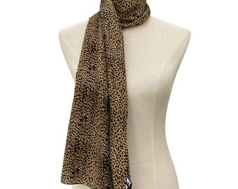 Écharpe Soie DIDDL Vintage - Foulard/carré Bleu 26x105 Cm - Occasion Très Bon état