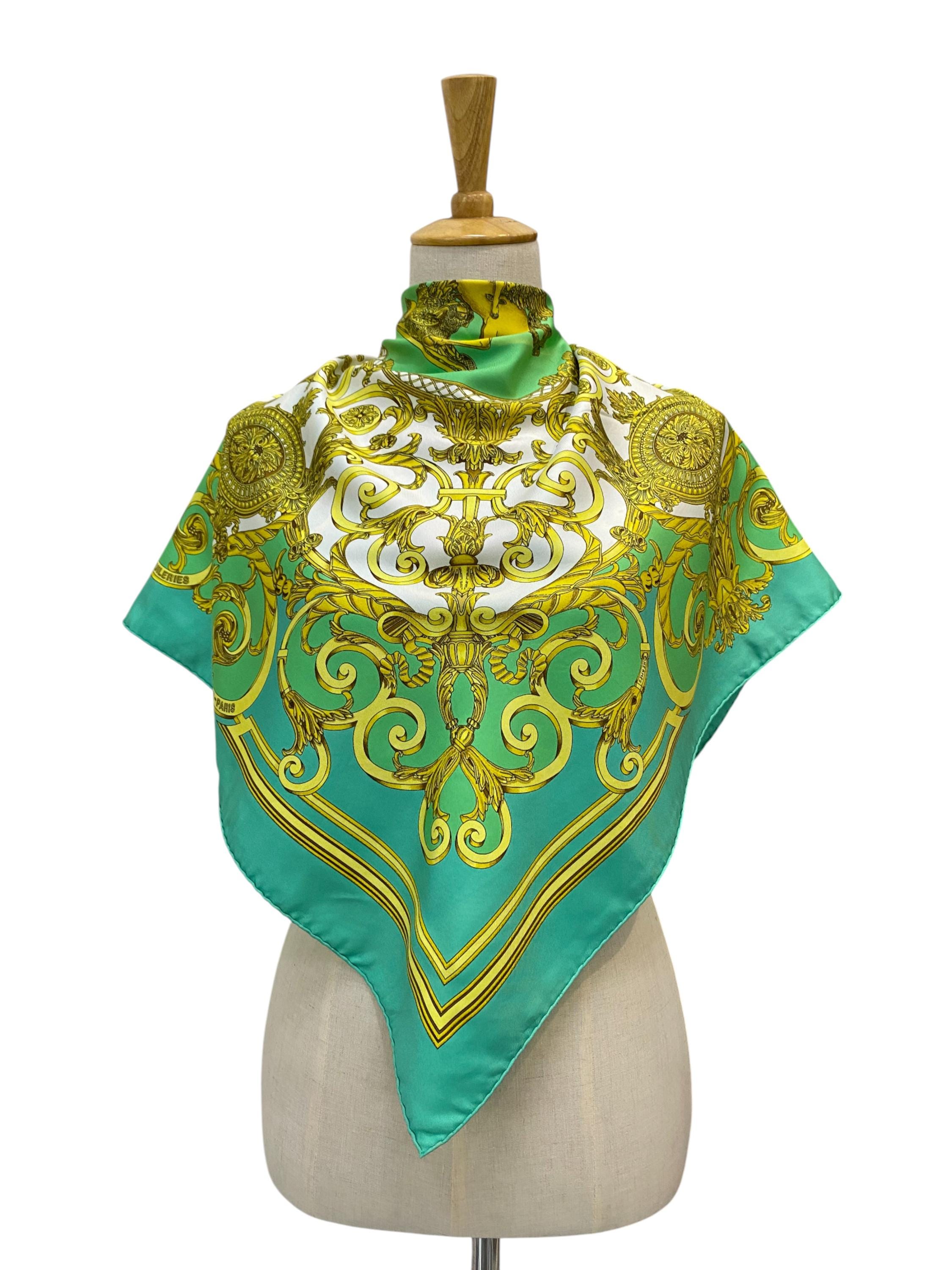 Vintage Hermes Les Tuileries Silk Scarf Hermes Silk Scarf Vintage