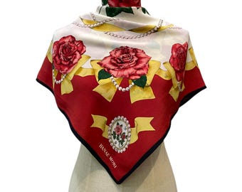 ヴィンテージ 森花恵 シルクデザイナー スカーフ - Etsy 日本