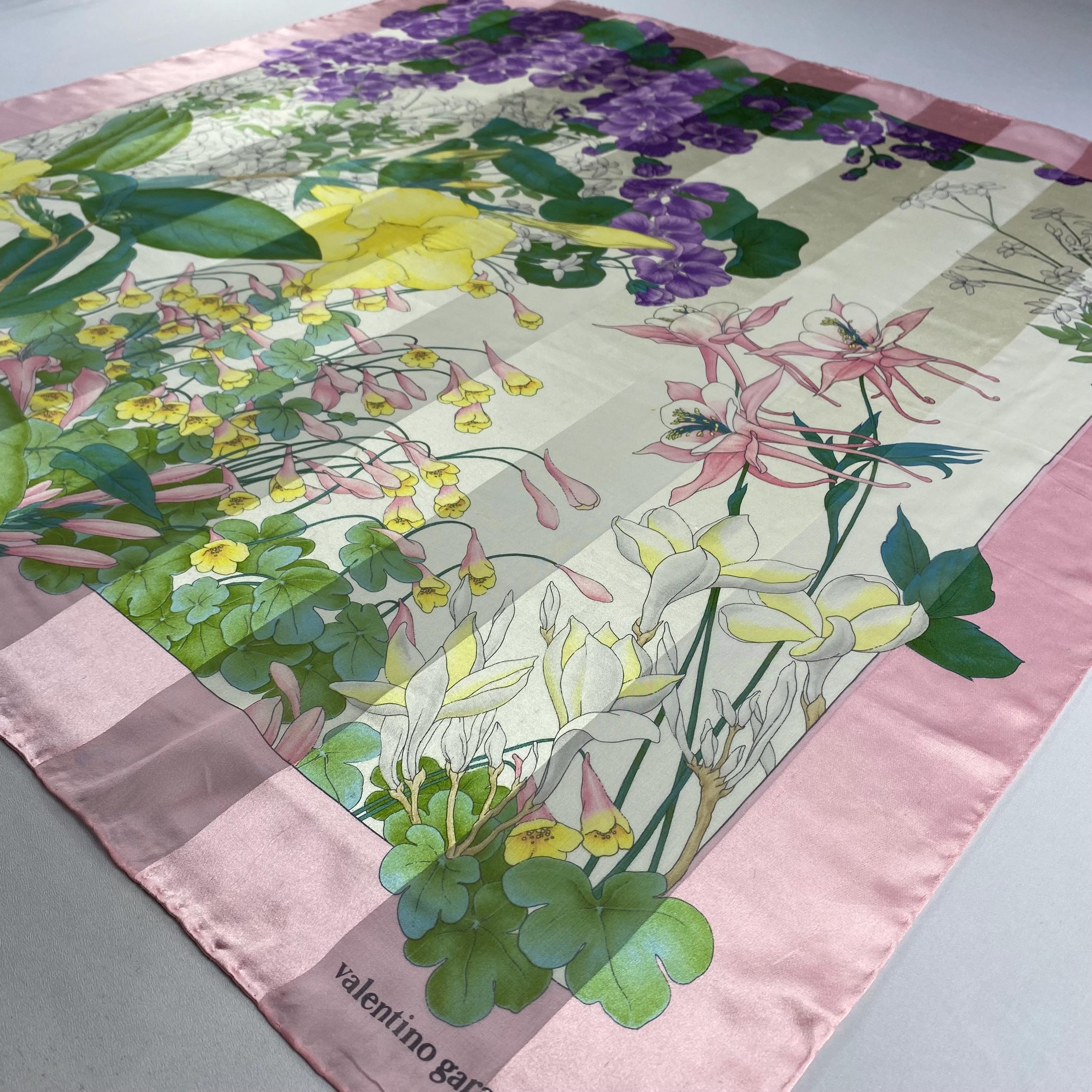 Vintage Valentino Garavani Silk Scarf, Valentino Garavani Muffler