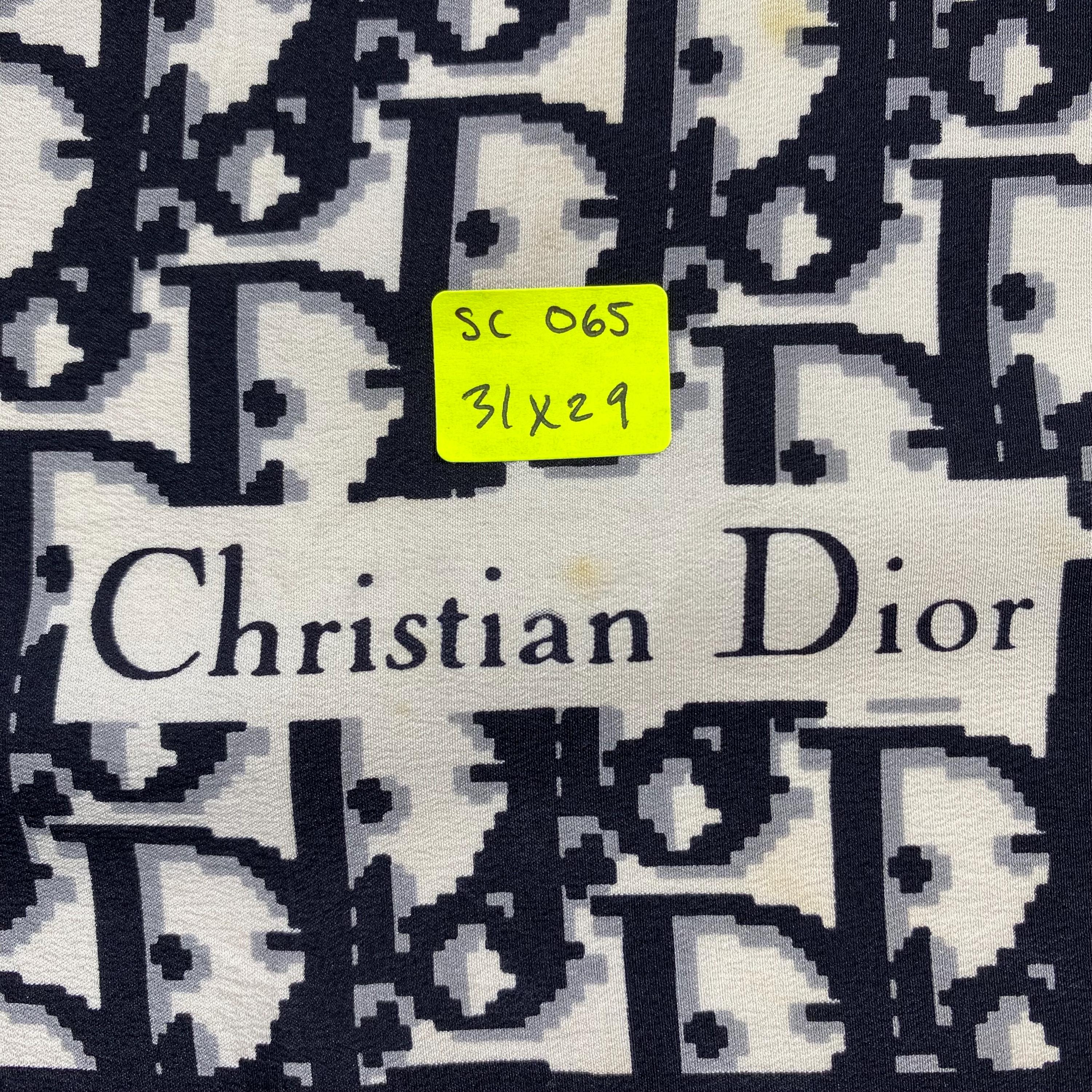 Vintage Christian Dior Trotter Silk Scarf Christian Dior Oblique