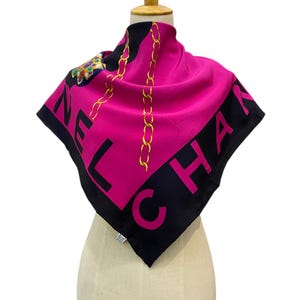 Chanel silk scarf - Etsy 日本