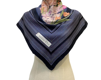 Vintage Christian Dior Trotter Silk Scarf Christian Dior Oblique
