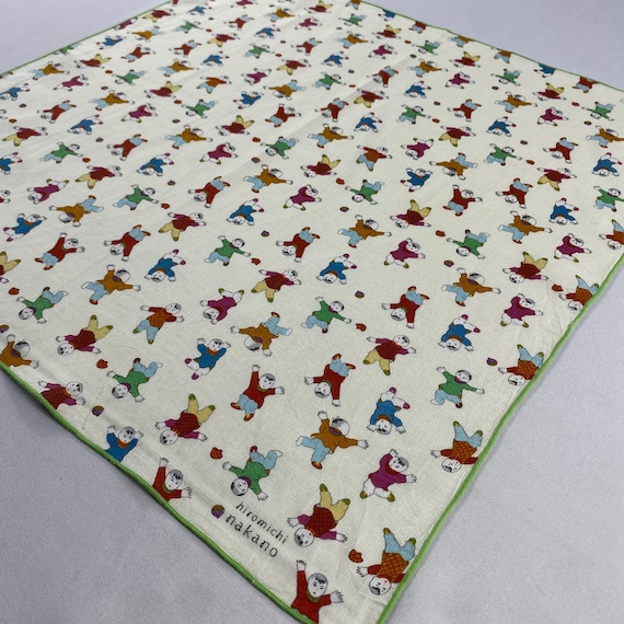 Vintage Hiromichi Nakano Handkerchief, Cotton Bandana, Vintage