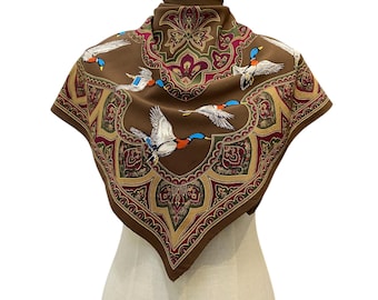 Vintage Gucci Silk Scarf Gucci Silk Muffler Gucci Neck Scarf Gucci