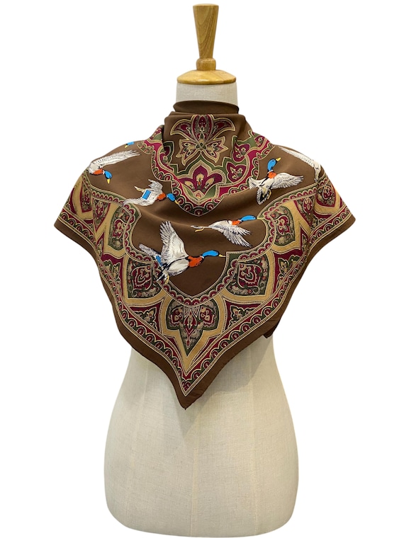 Vintage Gucci Silk Scarf Gucci Silk Muffler Gucci Neck Scarf Gucci