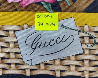 ヴィンテージ グッチ シルクスカーフ グッチ シルクマフラー グッチ