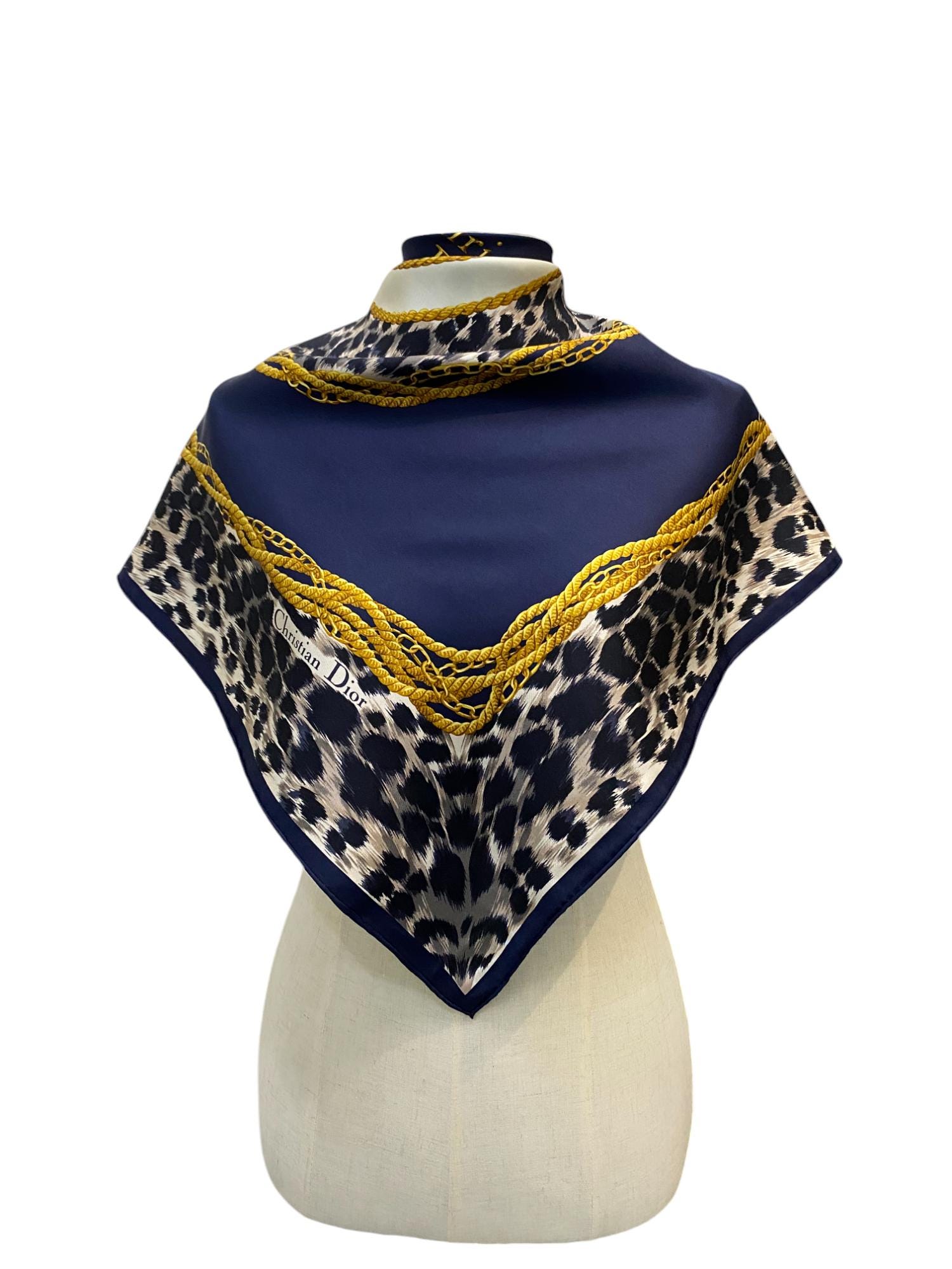 Vintage Christian Dior Silk Scarf Christian Dior Shawl Dior