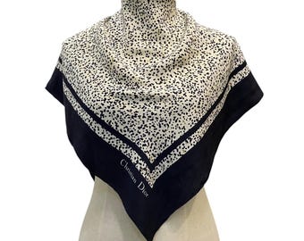Vintage Christian Dior Trotter Silk Scarf Christian Dior Oblique