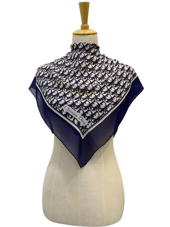 Vintage Christian Dior Trotter Silk Scarf Christian Dior Oblique