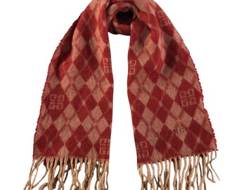 Vintage Givenchy Scarf Muffler Winter Neck Muffler Multicolor