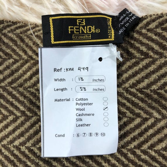 Vintage Fendi Scarf Roma Italia Fendi Wool Scarf Vintage Fendi