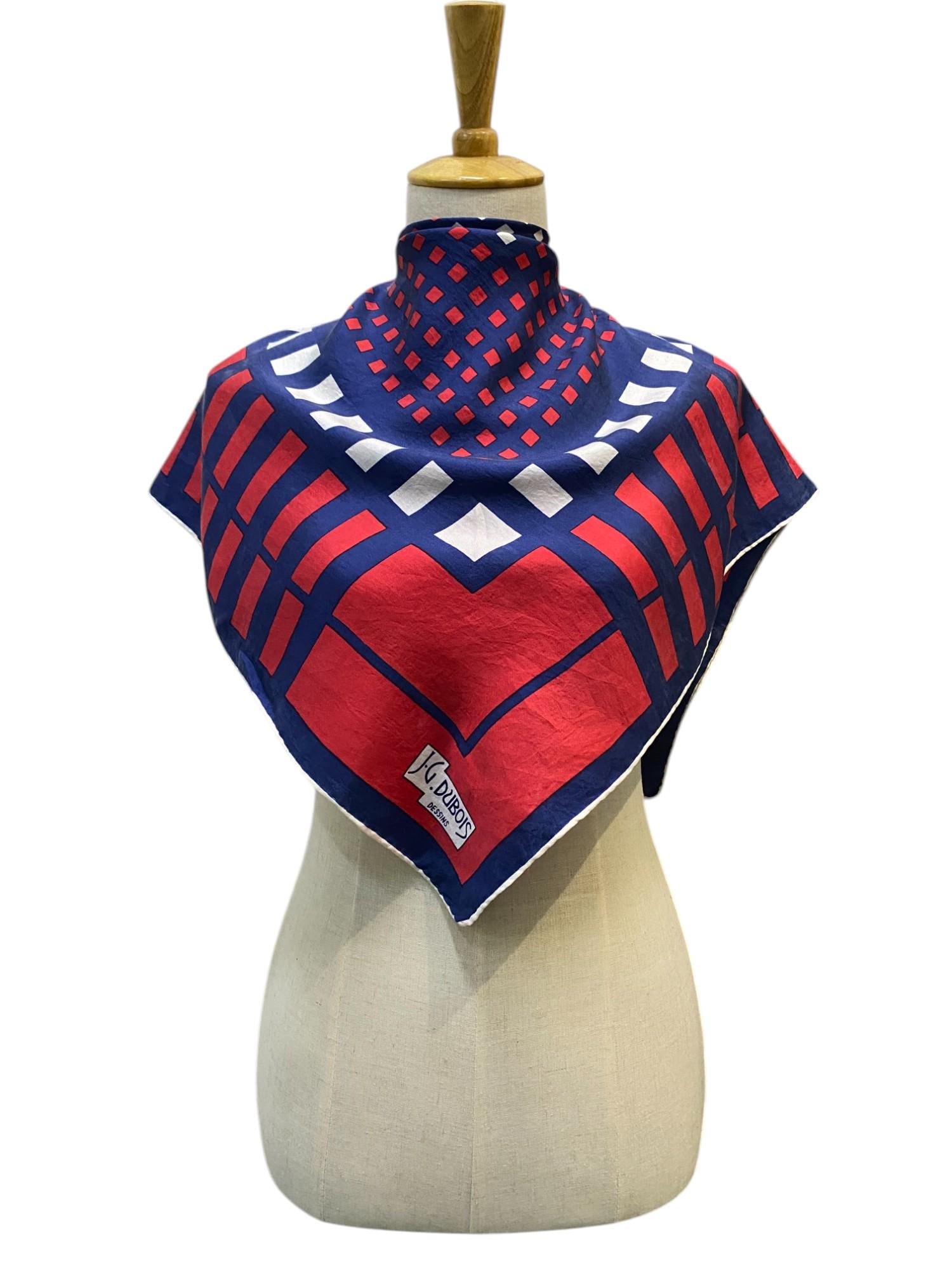 Vintage Silk Scarf, Twill Silk Scarf, Vintage Silk Muffler