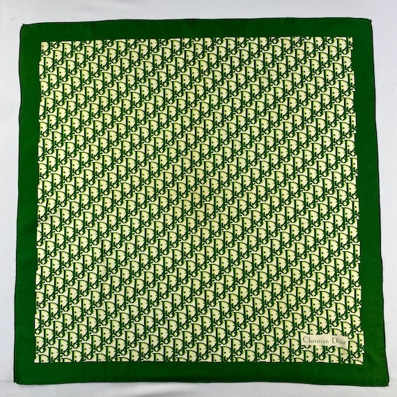 Vintage Christian Dior Trotter Silk Scarf Christian Dior Oblique