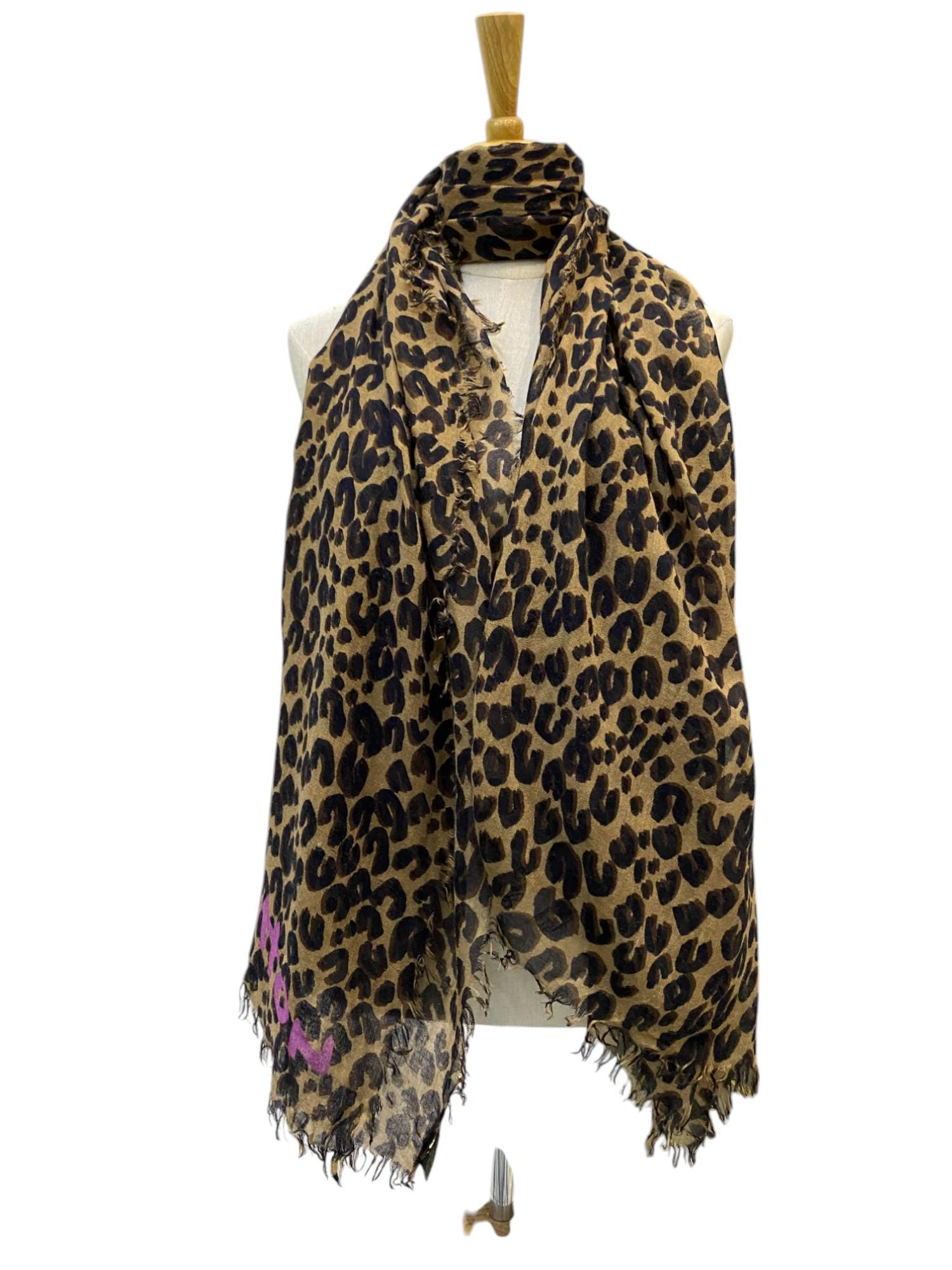 GUCCI★グッチ★素敵！Fushia GG Guccissima Leopard Scarf GUCCI☆グッチ☆素敵！Fushia GG Guccissima Leopard Scarf
