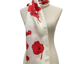 Vintage Silk Scarf, Twill Silk Scarf, Vintage Silk Muffler, Vintage Neck Scarf, Vintage Neck Accessories, Vintage Italian Silk Scarf