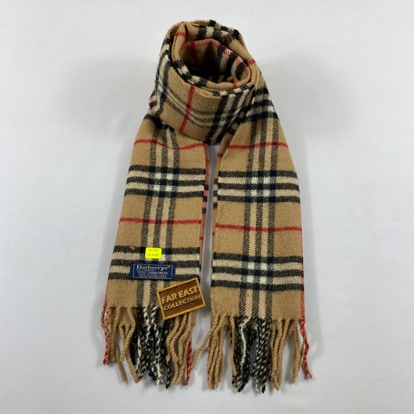 Vintage Burberry Scarf Muffller Wrap Accessories Authentic Winter Luxury Neckwear New Year