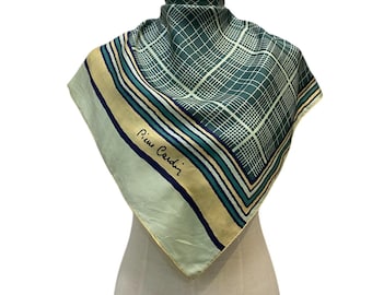 Vintage Pierre Cardin Silk Scarf, Twill Silk Scarf, Vintage Silk Muffler, Vintage Neck Scarf, Vintage Neck Accessories, Vintage Silk Scarf