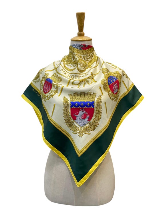 ヴィンテージ エルメス Les Armes de Paris シルク スカーフ エルメス