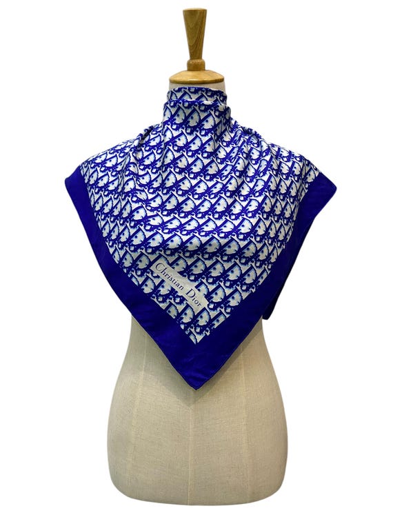 Vintage Christian Dior Trotter Silk Scarf Christian Dior Oblique