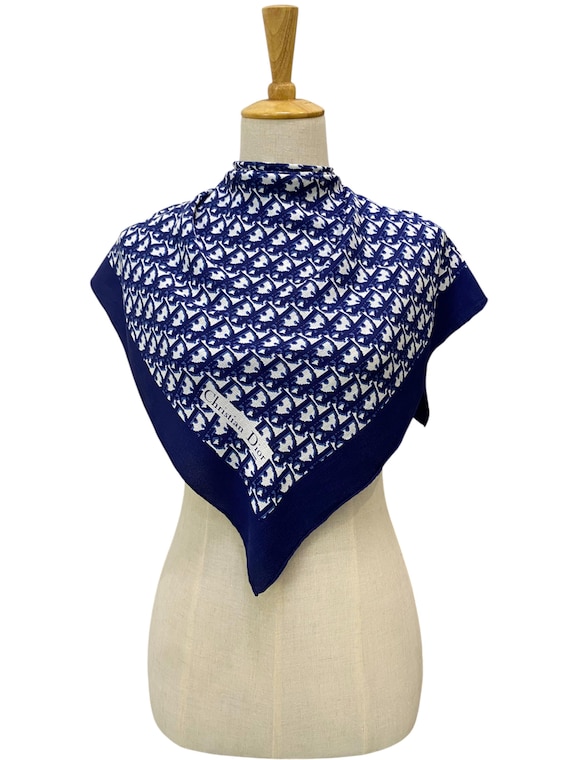 Vintage Christian Dior Trotter Silk Scarf Christian Dior Oblique