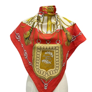 Vintage Hermes Cliquetis Silk Scarf Hermes Silk Scarf Vintage Hermes Foulards Hermes Square Scarf Vintage Hermes Silk Shawl Hermes 34