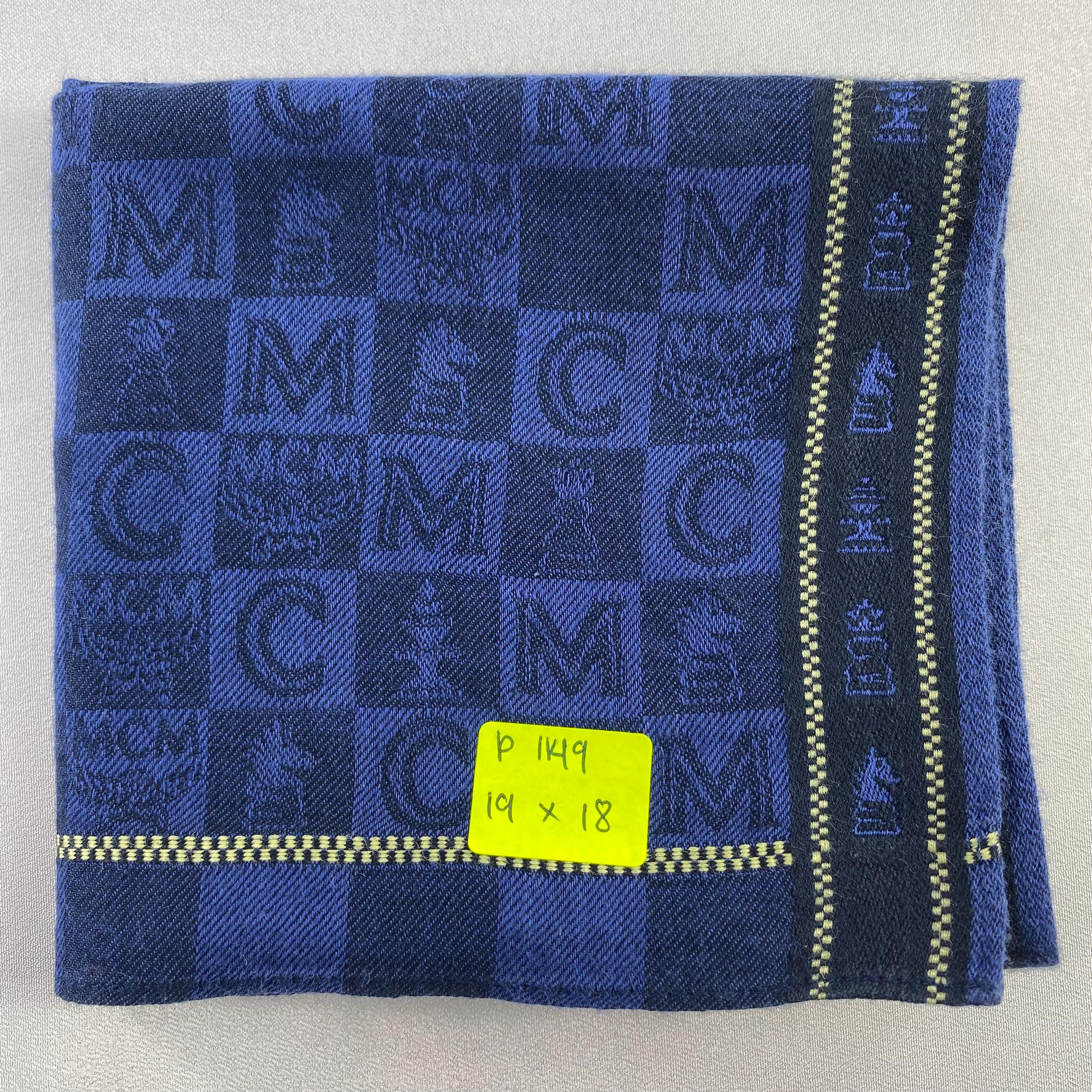 確認用 ヴィンテージMCMハンカチ、コットンバンダナ、ヴィンテージペイズリー