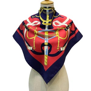 Vintage Hermes Tellier Silk Scarf Hermes Silk Scarf Vintage Hermes Foulards Hermes Square Scarf Vintage Hermes Shawl Hermes 34