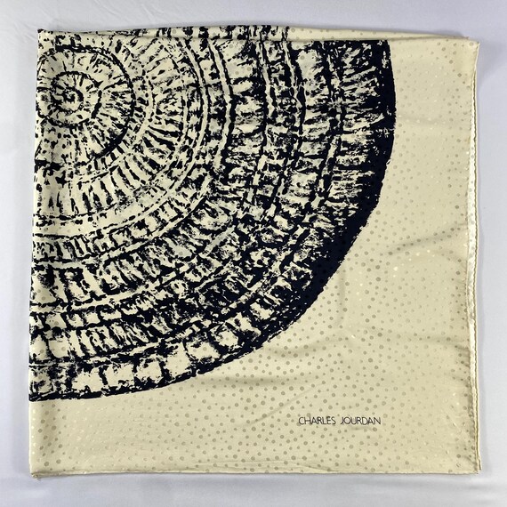 ヴィンテージ シャルル・ジョルダン シルクスカーフ、ツイルシルク