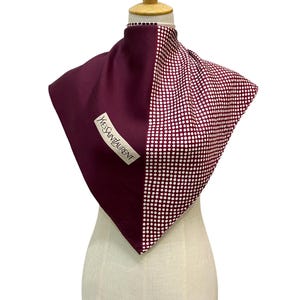 Vintage Yves Saint Laurent Silk Scarf Yves Saint Laurent Silk Muffler Yves Saint Laurent Silk Neck Scarf Yves Saint Laurent Silk Neck Warmer