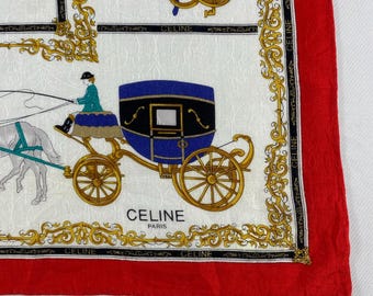 Vintage Celine Handkerchief, Celine Bandana, Vintage Celine 