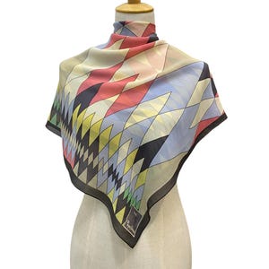 Vintage Silk Scarf, Twill Silk Scarf, Vintage Silk Muffler, Vintage Neck Scarf, Vintage Neck Accessories, Vintage Italian Silk Scarf