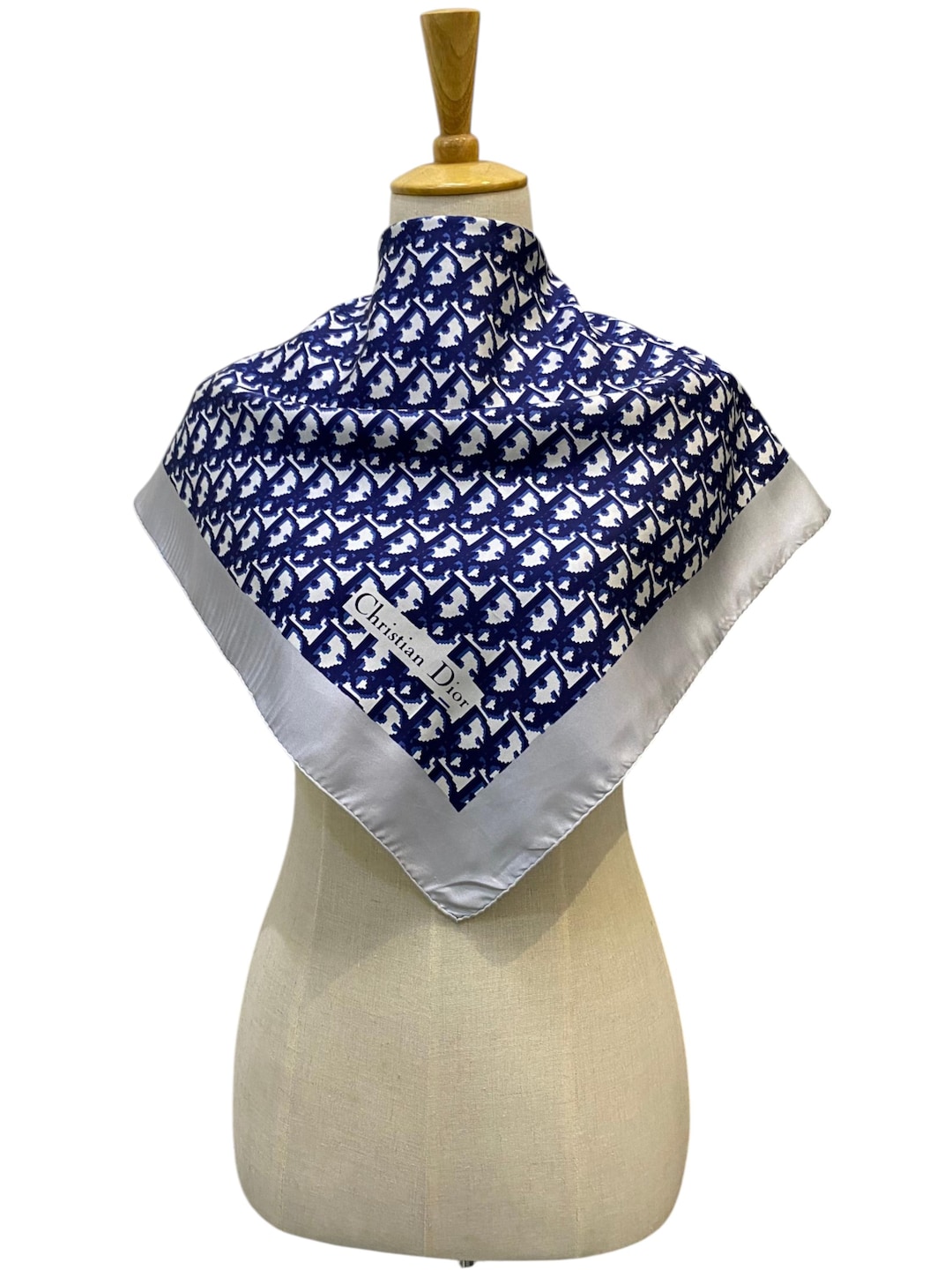 Vintage Christian Dior Trotter Silk Scarf Christian Dior Oblique