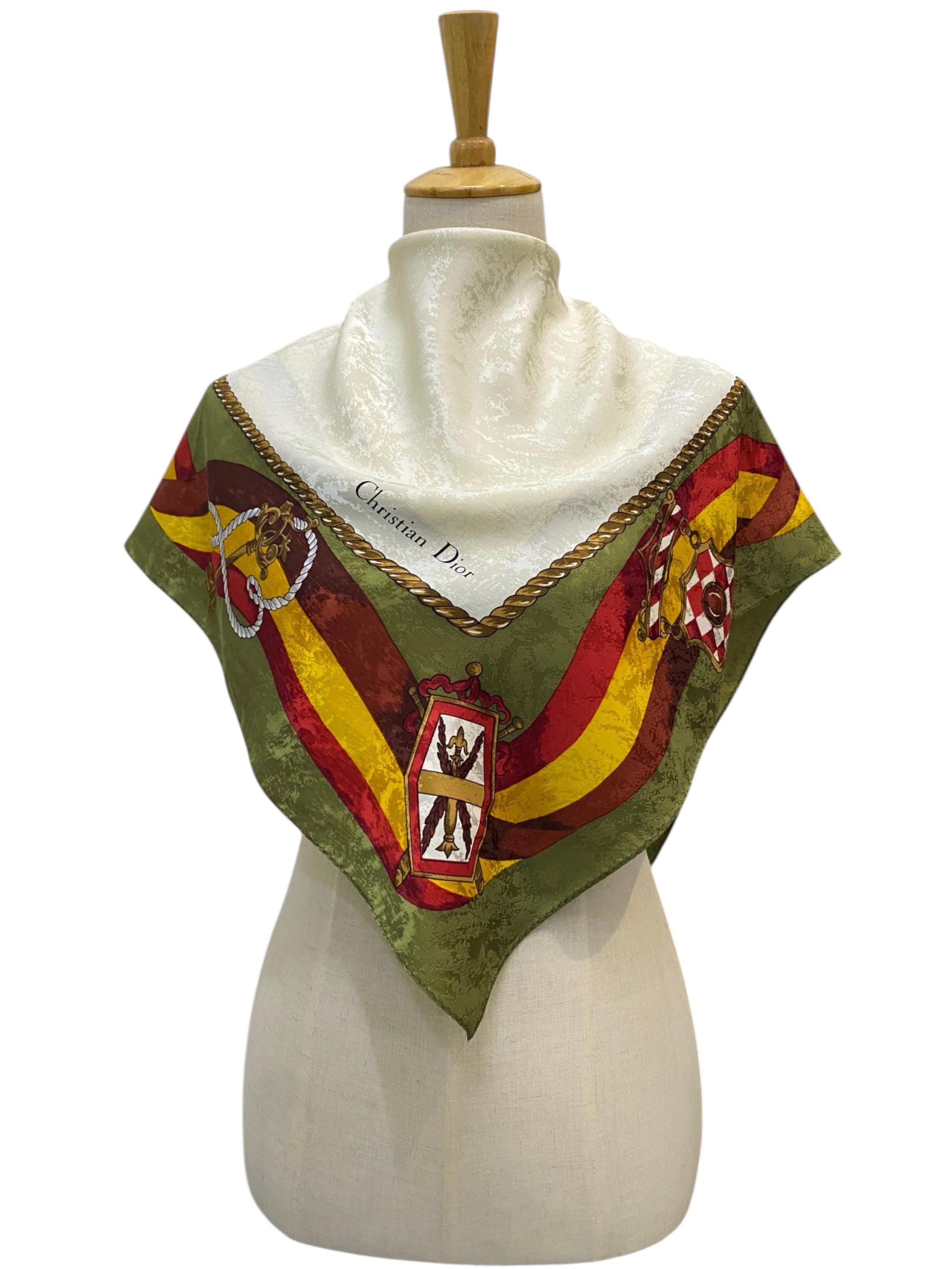 Vintage Christian Dior Silk Scarf Christian Dior Shawl Dior Silk