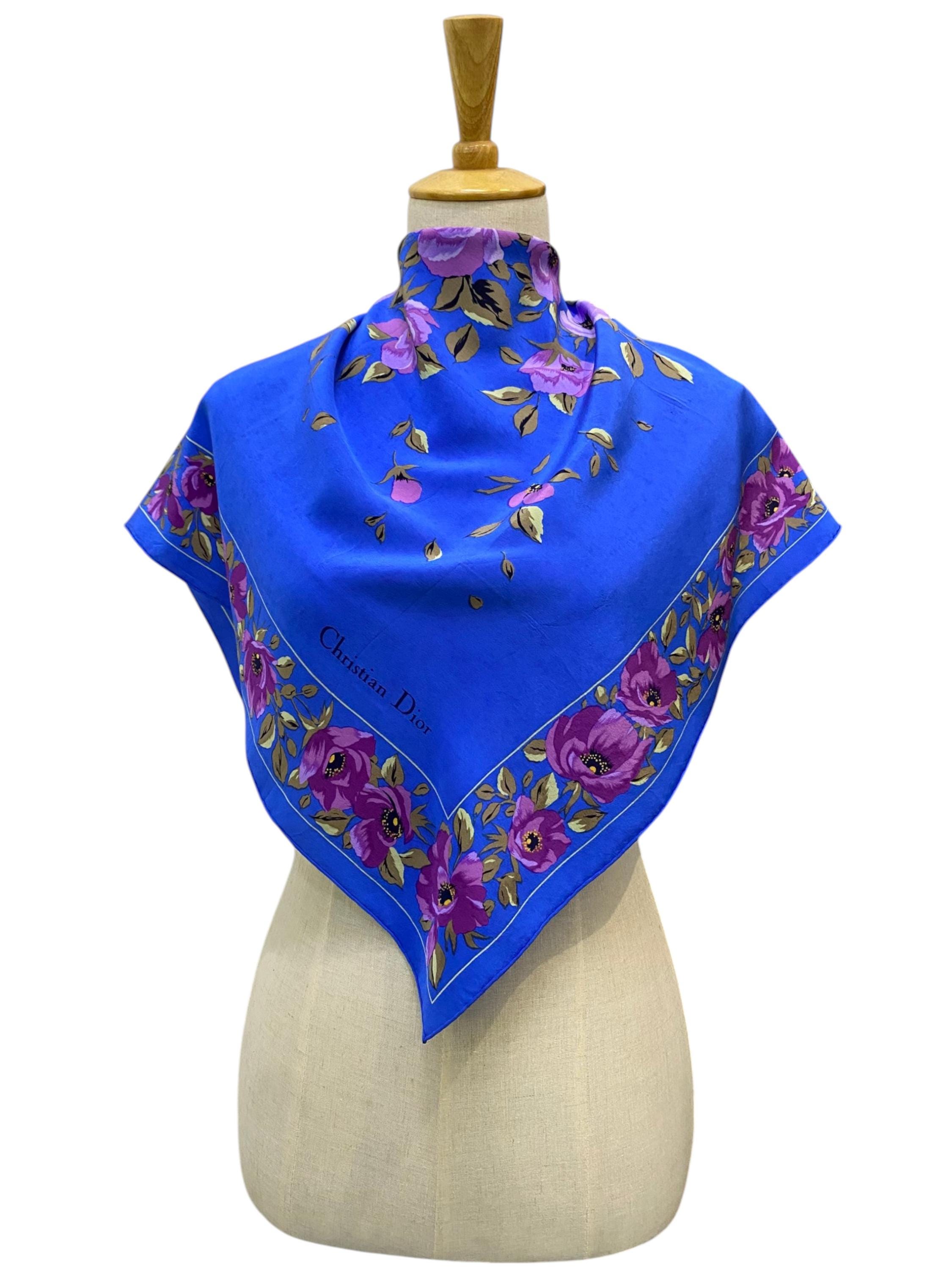 Vintage Christian Dior Silk Scarf Christian Dior Shawl Dior Silk