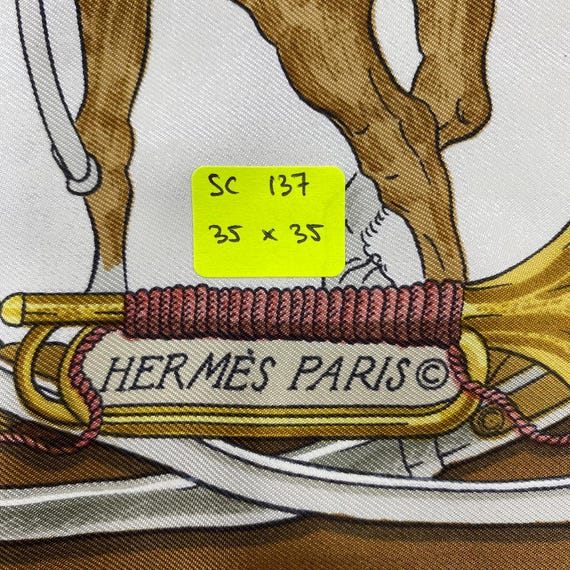 Vintage Hermes Marine Et Cavalerie Silk Scarf Hermes Silk Scarf