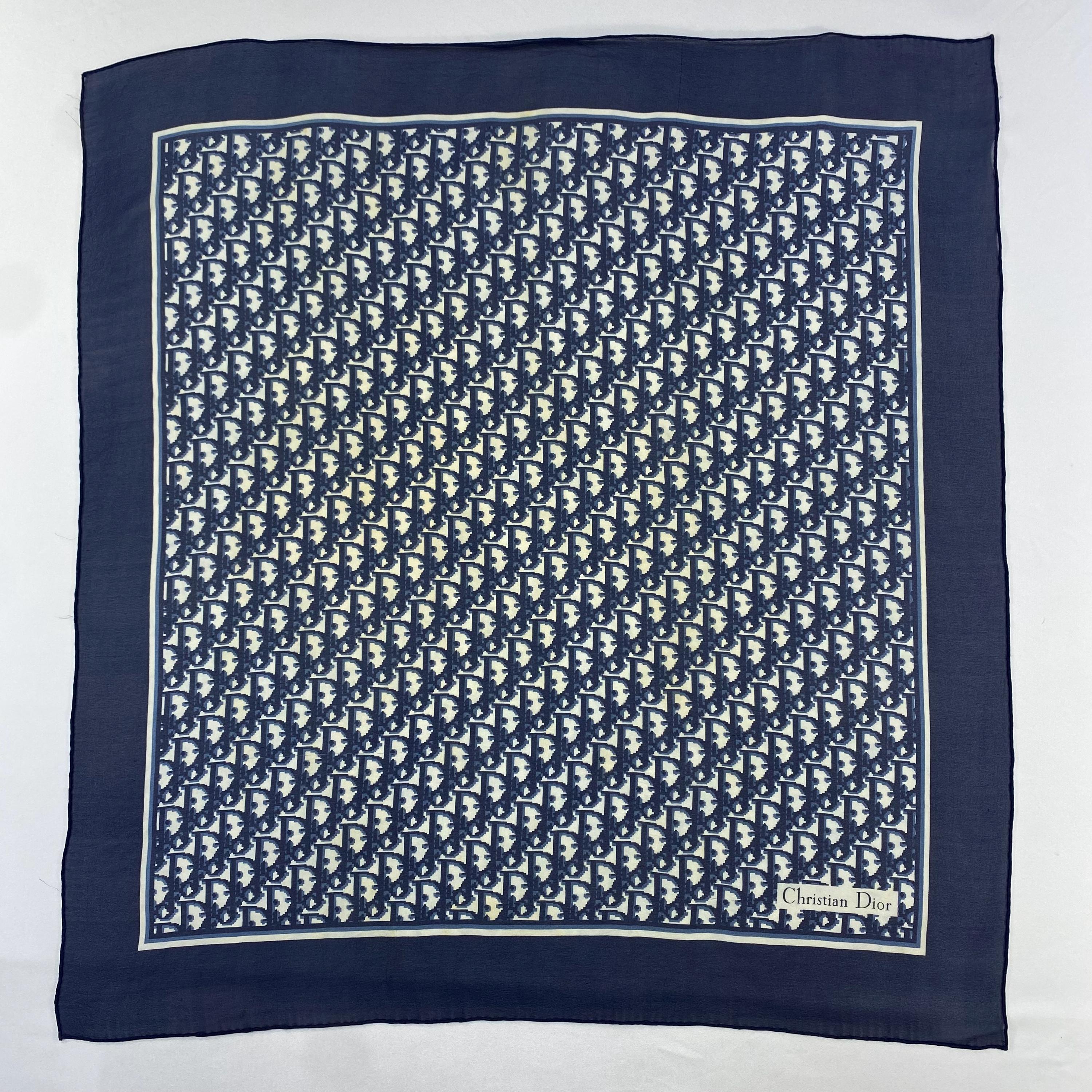 Vintage Christian Dior Trotter Silk Scarf Christian Dior Oblique