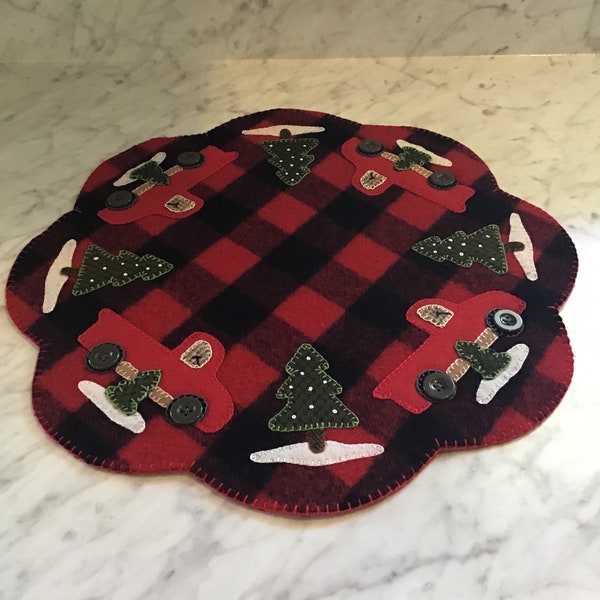 Red Truck on Rug Etsy