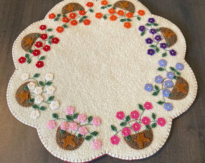 Spring Penny Rugs Spring Floral Penny Rug Candle Mat - Etsy