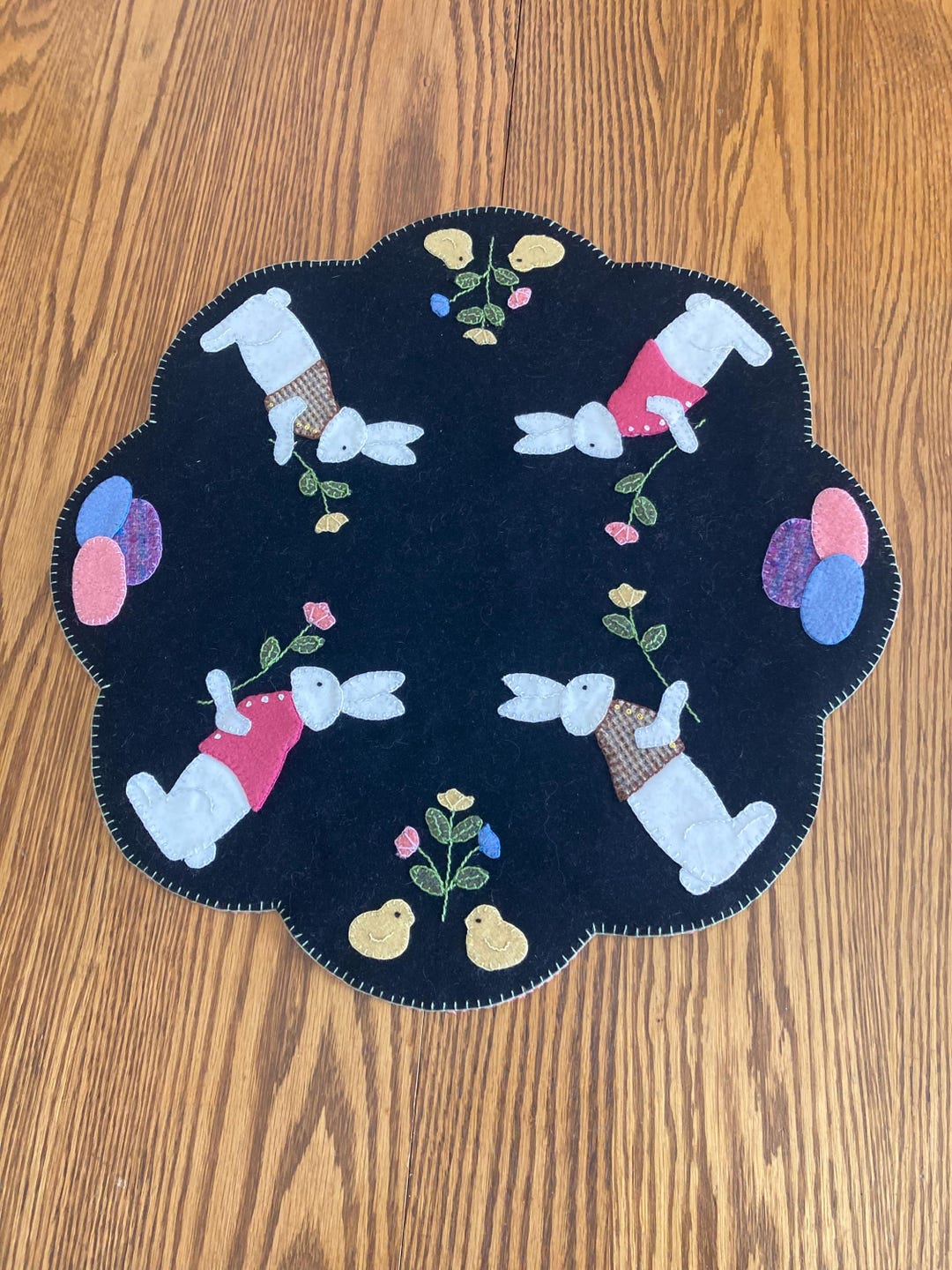 Cartoon Easter Rug Easter Bunny Penny Rug Candle Mat - Etsy