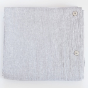 Light Grey Linen Duvet Cover - King/ Queen/Twin/Custom Sizes Available. Grey Linen Duvet Cover Is Made From 100% Natural European Linen.