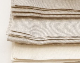 Classic linen table runner hand-woven. Handmade table runner. Color - milk white, grey & white, natural linen