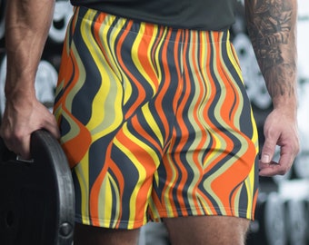 Swirl Print Shorts, Men's Printed Shorts, Colourful Men's Outfits, Men's Long Shorts, Bermuda Shorts, Men's Summer Outfits, Gifts For Dad