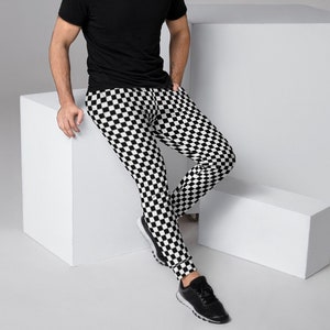 Mens tight checkered trousers online